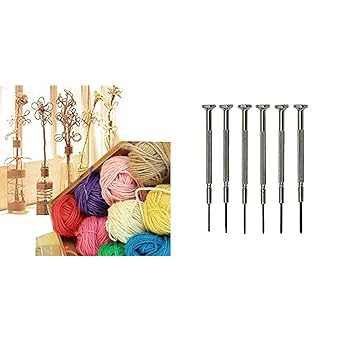 Diy Crafts Jute Twine Cord Hemp Rope Party Gift Wrapping Cords Thread Scrapbooking Craft Decorations, Pack of 45 Meter + Diy Crafts 6980 Screwdriver Set Phillips and Flat Head Watch Kit, 6 Piece