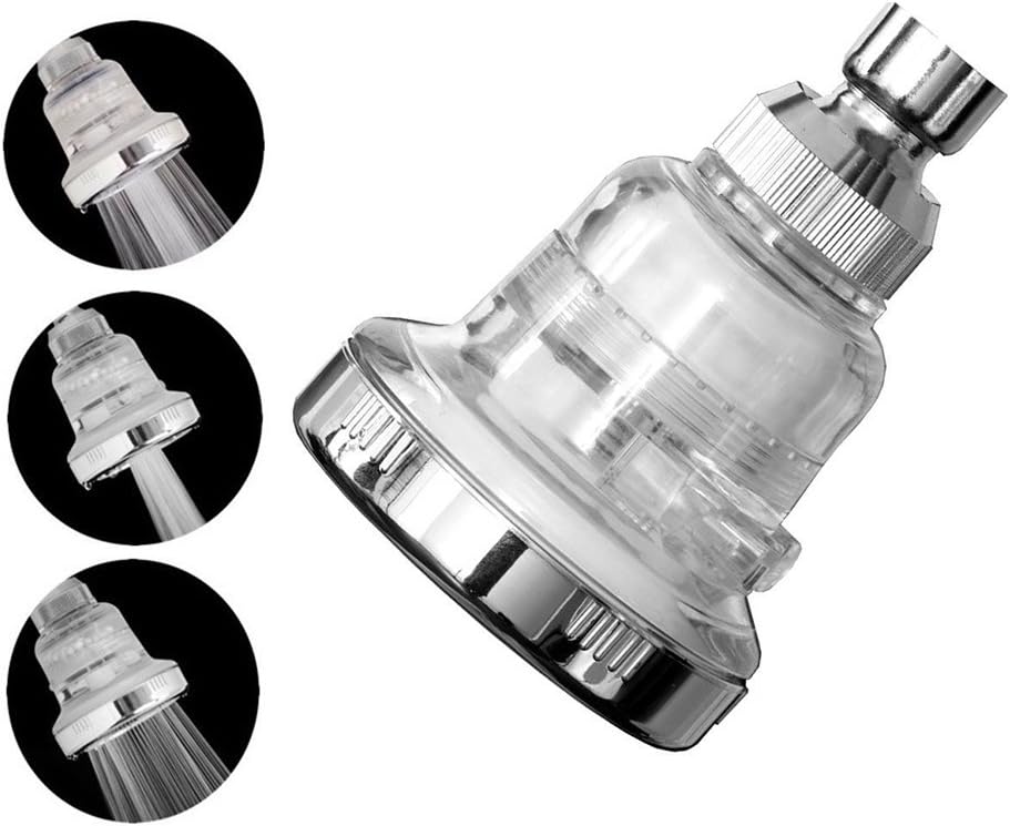 Filtering Shower Head with 3 Model and High Pressure, to Reduces Dissolved Solids, Create Supple Hair and Smooth Skin, with Dechlorinating Shower Filter by Longju
