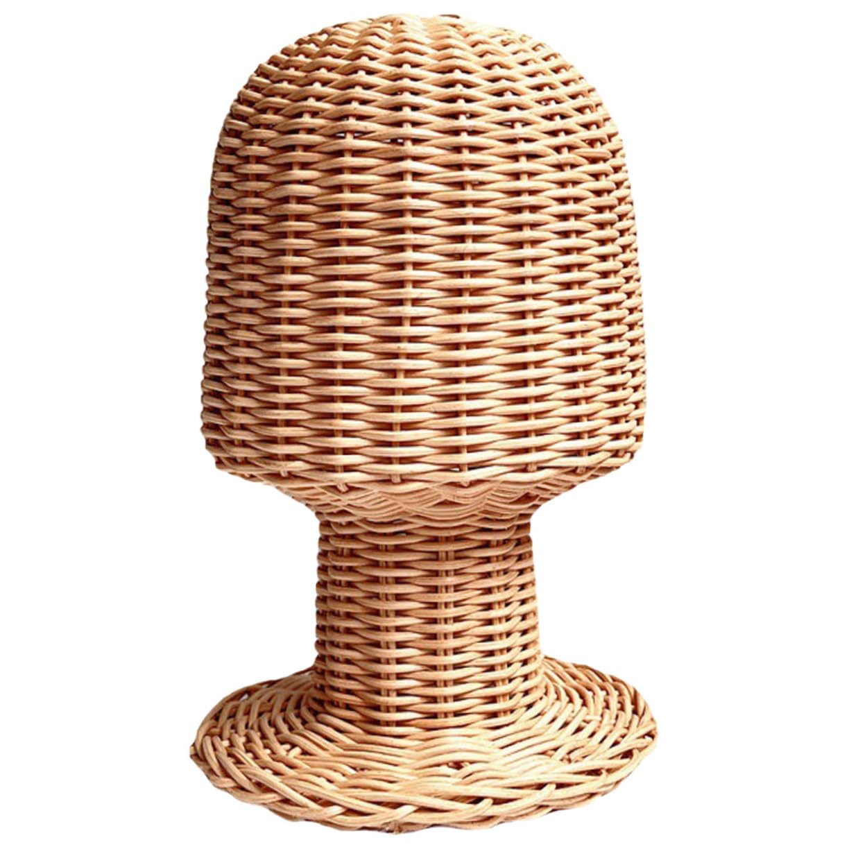 Ciieeo Expositor de Sombreros Decorativo de Ratán, Tejido Modelo de Mesa