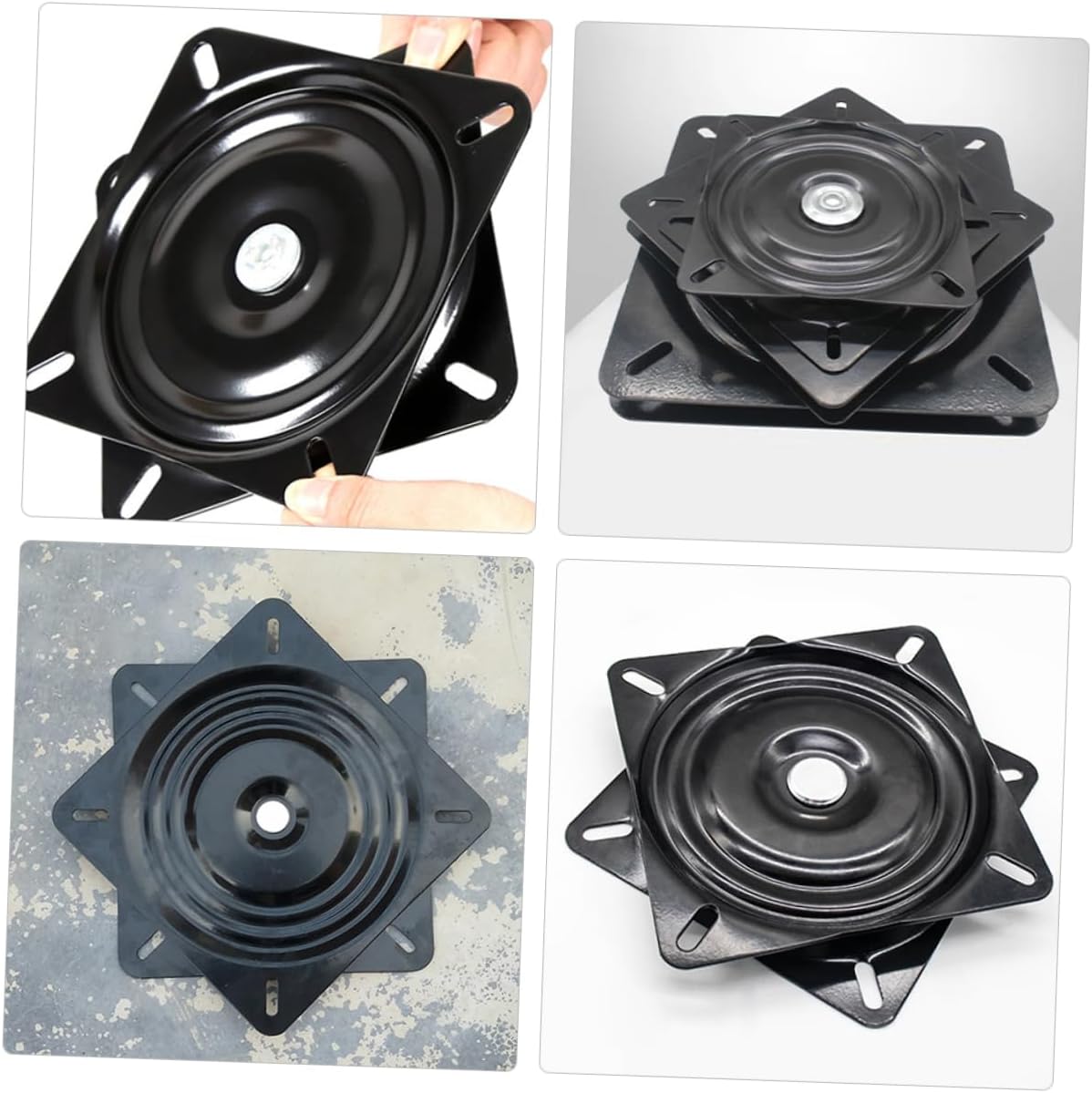 360-Degree Swivel Chair Base for Bar Stools and Furniture Black Coated Steel Bearings Replacement Parts for Office and Home for Swivel Mechanism