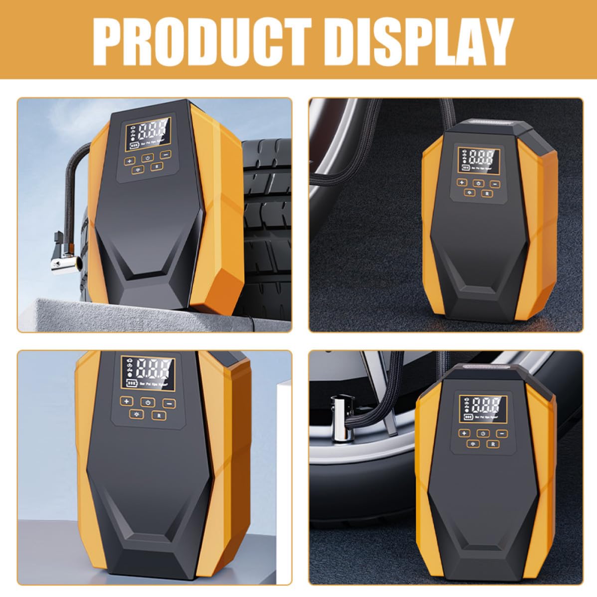 Didiseaon Gonfleur de Pneus pour Véhicule, Compresseur Électrique Portable