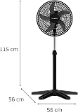 Rowenta Turbo Essential Pedestal Fan, Powerful, Design, Durable, Performance, Eco-Designed, 3 Speed VU3110F3 - 8