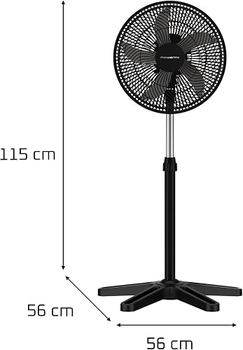 Rowenta Turbo Essential Pedestal Fan, Powerful, Design, Durable, Performance, Eco-Designed, 3 Speed VU3110F3 - 8