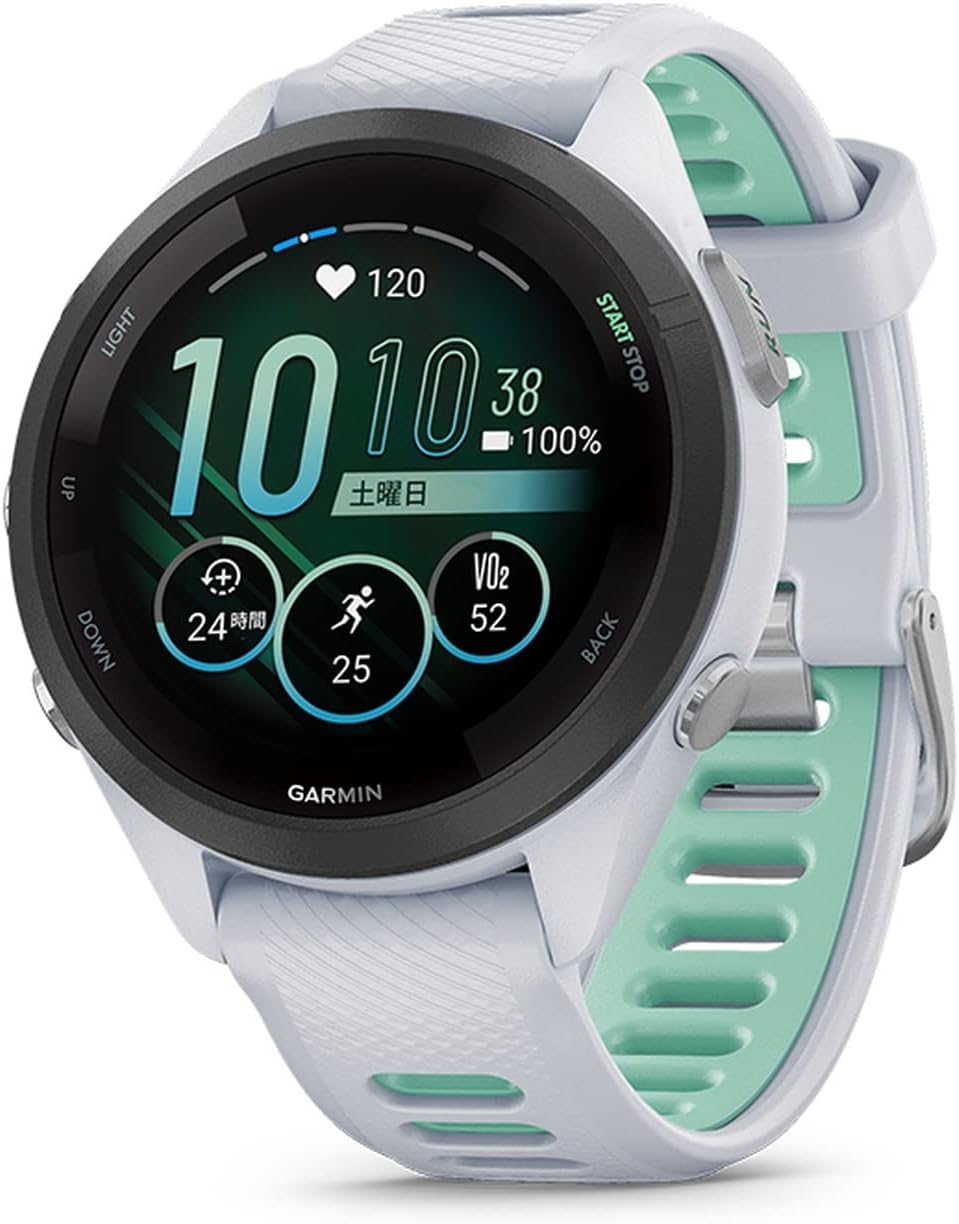 GARMIN(ガーミン)GPSランニングウォッチ Forerunner 265S Music 【ロングバッテリー/超軽量/高精度GPS/色鮮やかなAMOLEDタッチディスプレイ/アプリと連携してデータ管理/睡眠スコア・Body Battery計測/Music保存機能 有・無/Android/iOS対応/Suica機能搭載/防水/日本正規品】