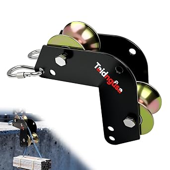 90 Right Angle Pulley System - Alloy Steel, Dual Hooks, 4500 lbs | Alloy Steel with Sealed Bearing for Smooth Lifting. Dual Forged Hooks for Secure Rigging. Rope Sold Separately