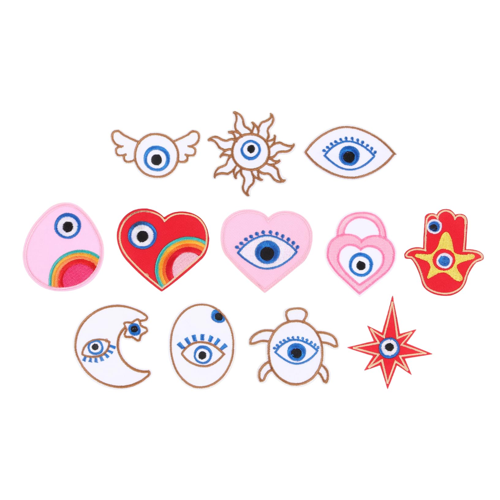 EXCEART 60pezzi Toppe Decorativa Per Abbigliamento Patches Ricamati Tema Cartone Per Riparazioni e Decorazioni Di Appliques Per Costumi e Moda