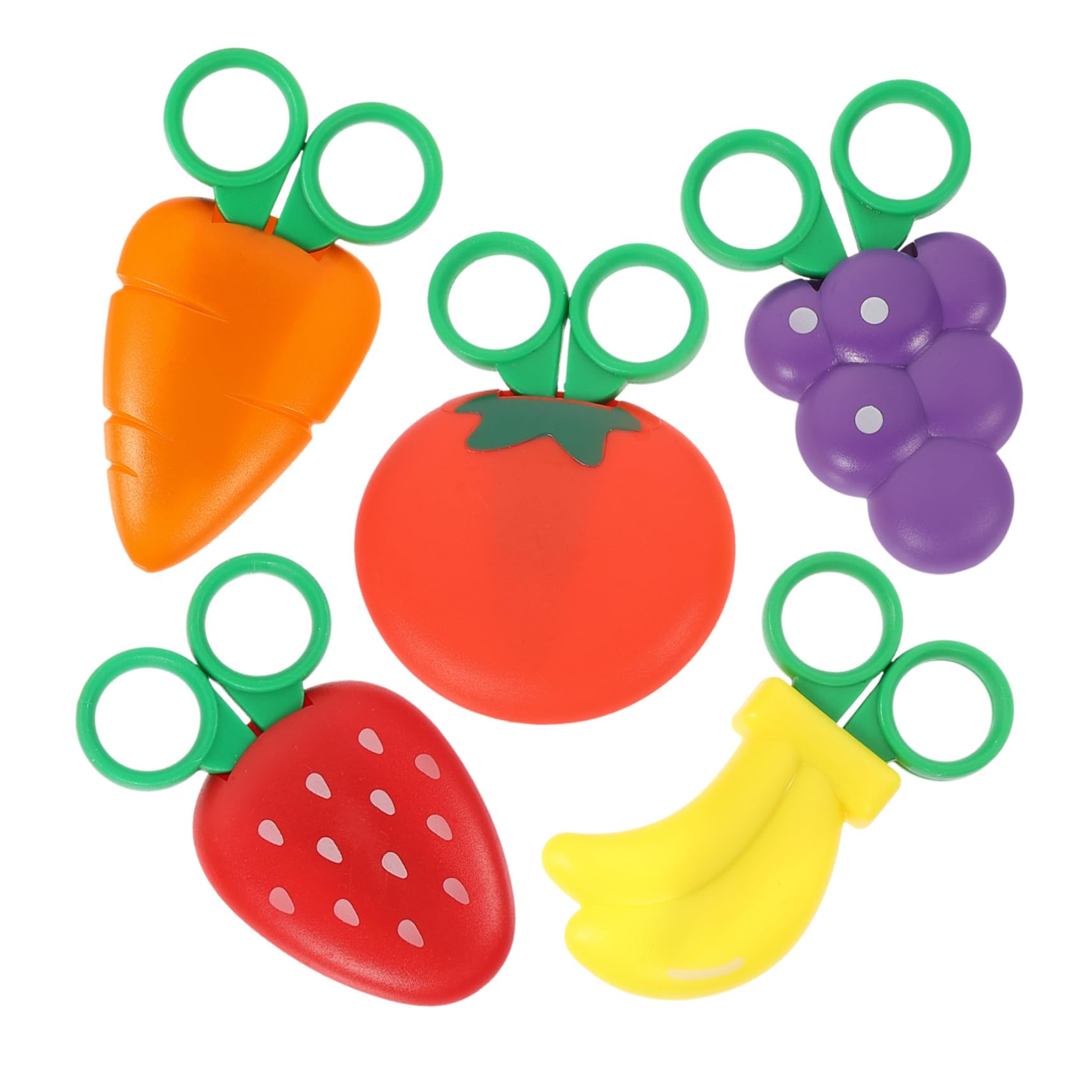 NUOBESTY 15stücke Teiliges Kinderfreundlicher Bastelscheren Mit Fruchtigem Design Sicherheitsscheren Für Mädchen Geeignet Für Arbeiten Und -projekte Ergonomisch Gestaltet Für
