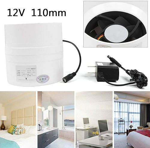 Miniatura 3 de Ventilador de conducto de refuerzo en línea de 4 pulgadas, ventilador de escape de enfriamiento de ventilación, ventilador de bajo ruido en línea de