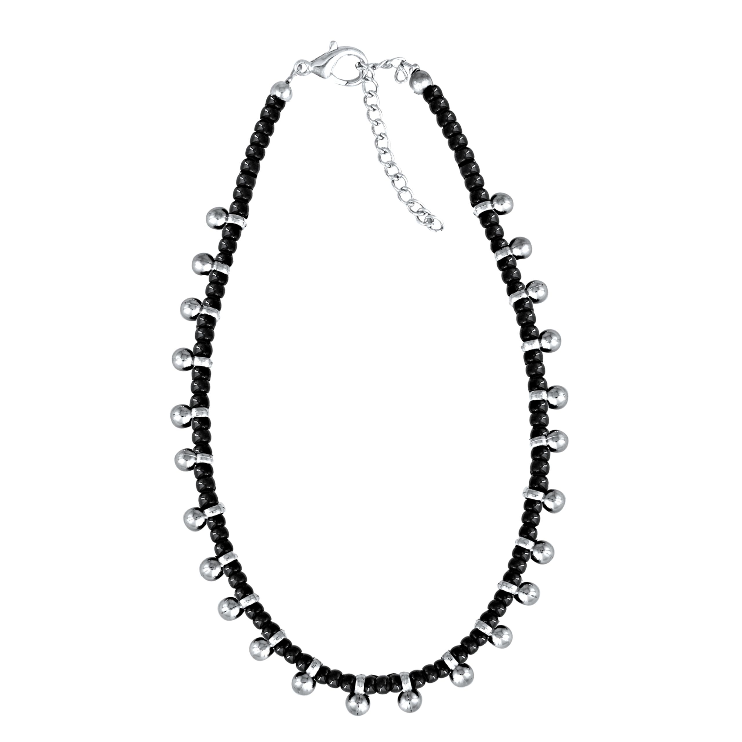 meenaz Anklets for women Silver anklets evil eye anklet black blue beads payal for girls Traditional Simple ethnic Foot Single Leg Chain Ghungroo combo ladies bridal pajeb Payjeb Painjan Pattilu -36-picture-25