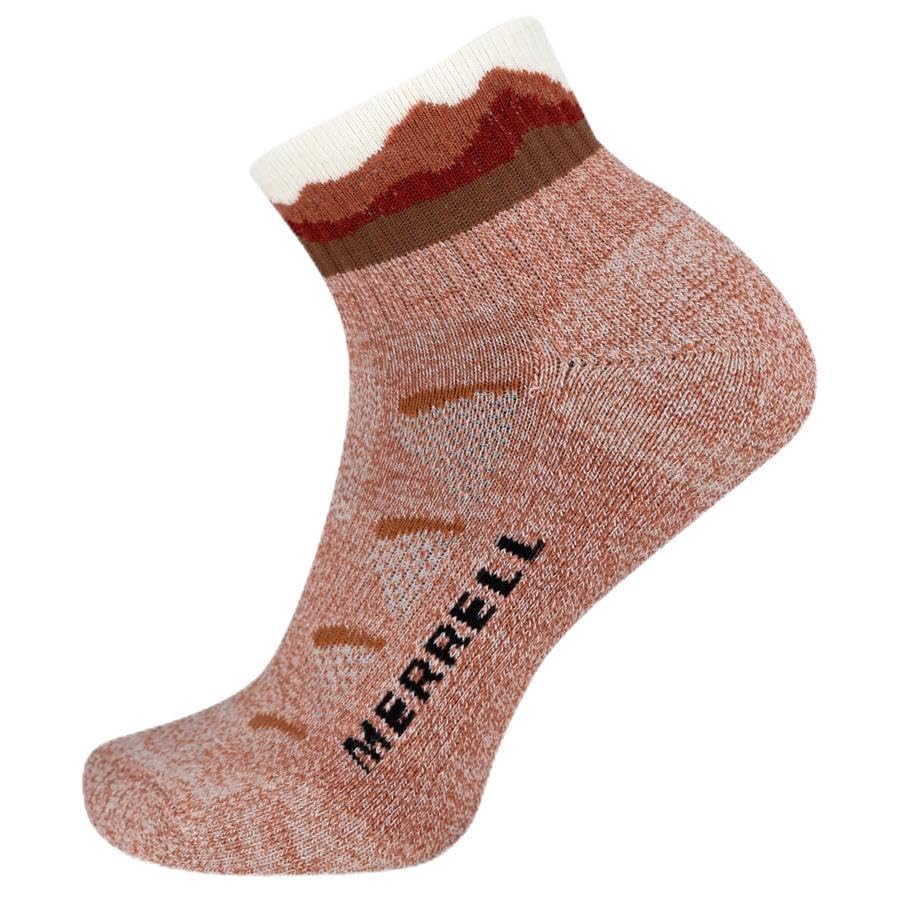 Merrell Moab Hiking Ankle Socks 1 Pair, Bright Orange, Men's 5-8.5 / Women's 5-9.5