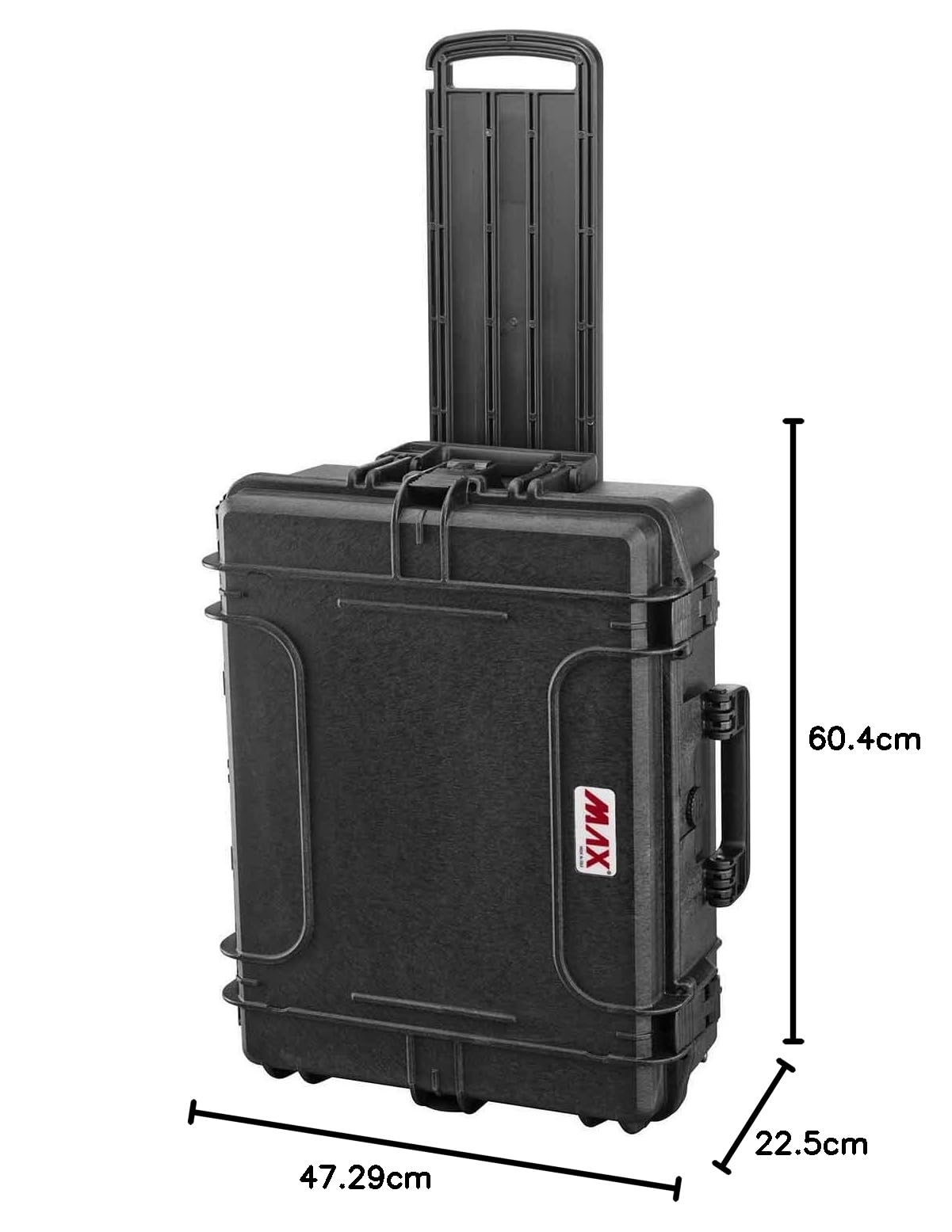 Max MAX540H190STR IP67 oceniana wodoodporna trwała wodoodporna sprzęt fotografia z twardym uchwytem wyciąganym plastikowa obudowa tranzytowa/kostka i korek pianka/walizka na lot pudełko narzędziowe