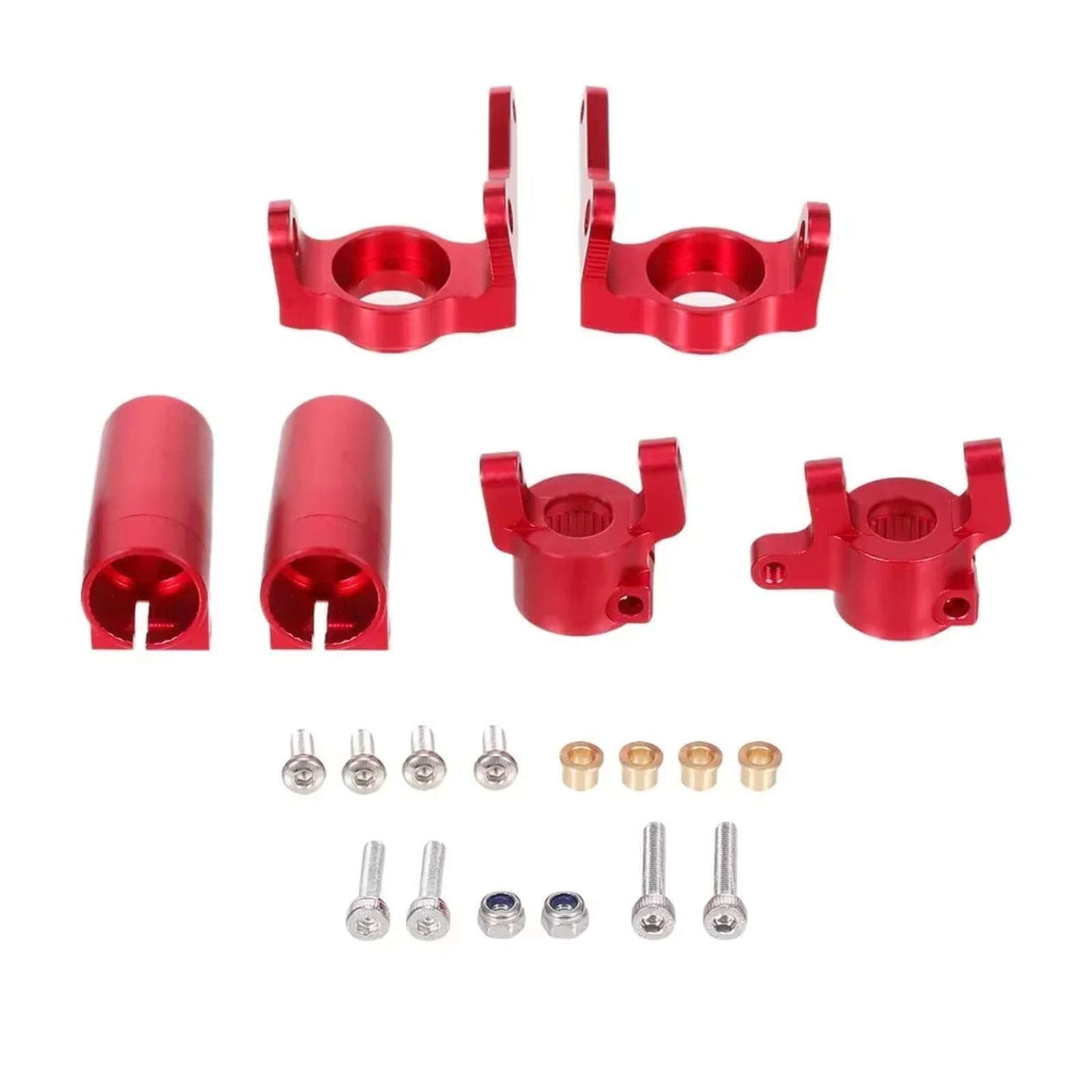 Compatibile Con Axial Per SCX10 II 90046 90047 RC Car Parts Metal Front Steering Fusibili C Hub Carrier Set Di Bloccaggio Dell'asse Posteriore RC Modelli Pezzi