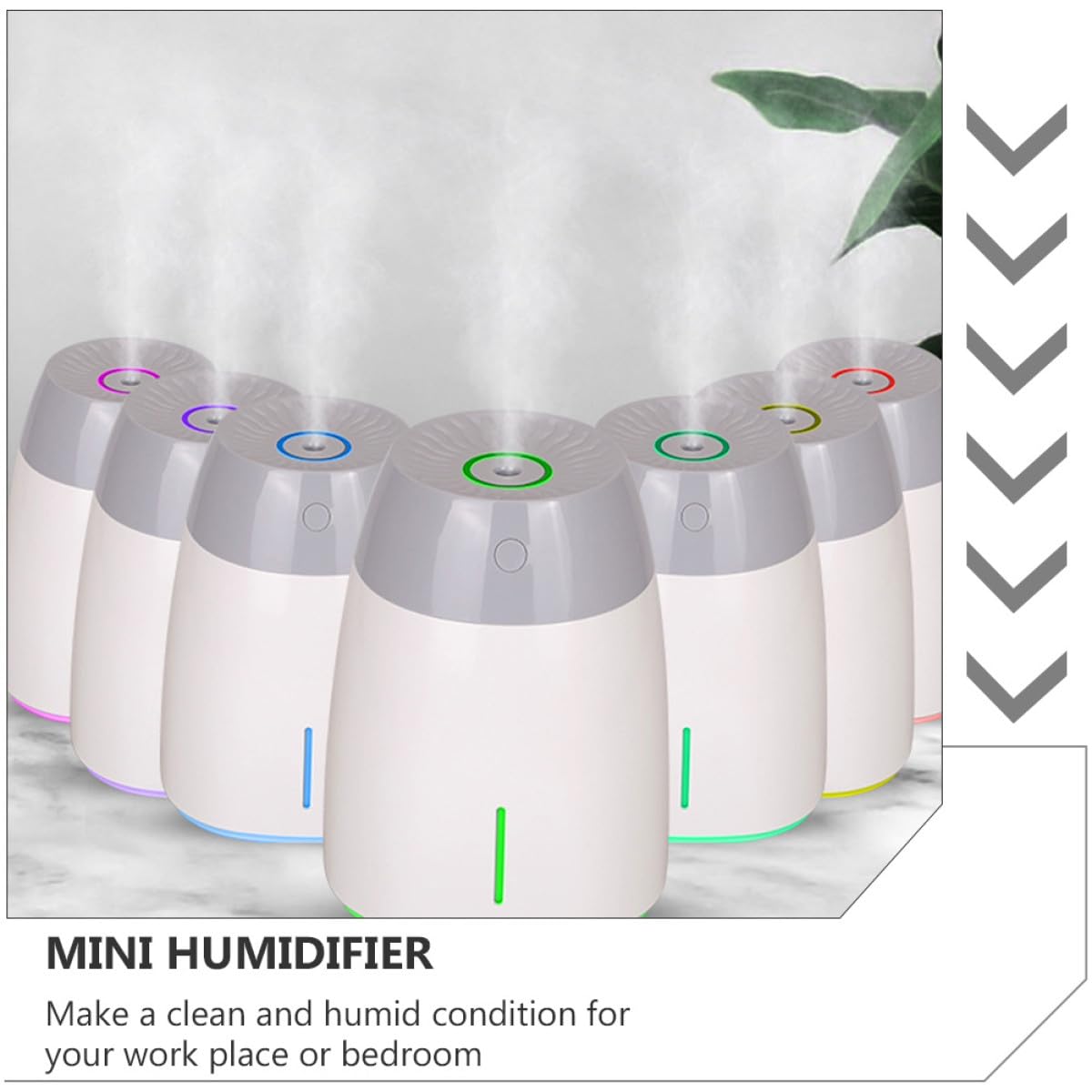 BESPORTBLE Umidificatore Batteria 1800 Mah Grande Capacità 800ml Portatile in Materiale Abs per Casa e Ufficio per Camera da Letto e Spa