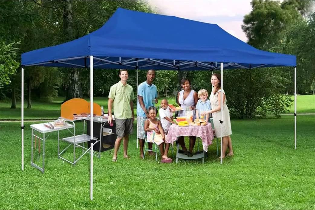 20x10ft./3X6 mtr Pop Up Gazebo Tent (35kg) Stunning Outdoor Marquee Tent, Folding Tent for Outdoor & Indoor, Heavy Duty Frame with Waterproof & UV Protection Roof (Blue)