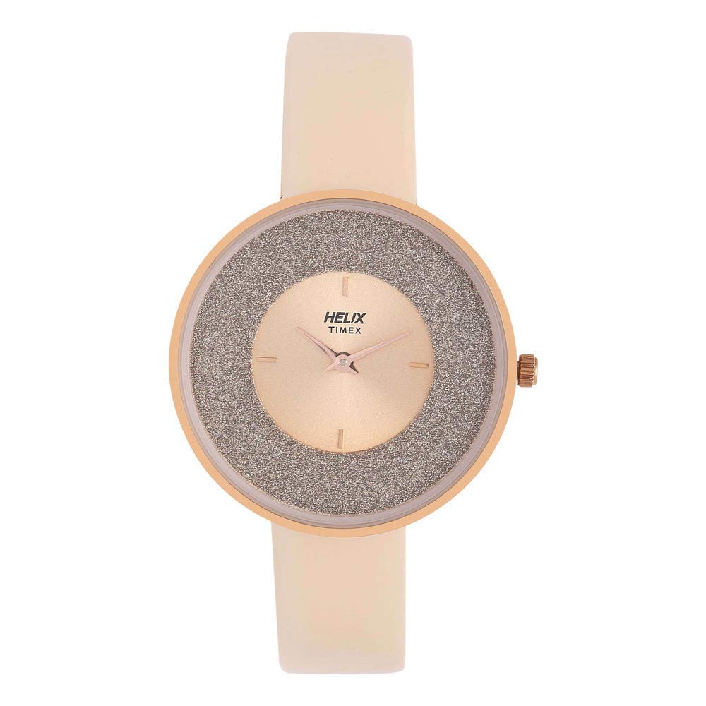 Helix by Timex TIMEX Leather Analog Womens Watch-Tw031Hl08 (Rose Gold Dial Pink Colored Strap) (B075ZYCDXG) Amazon Price History, Amazon Price Tracker