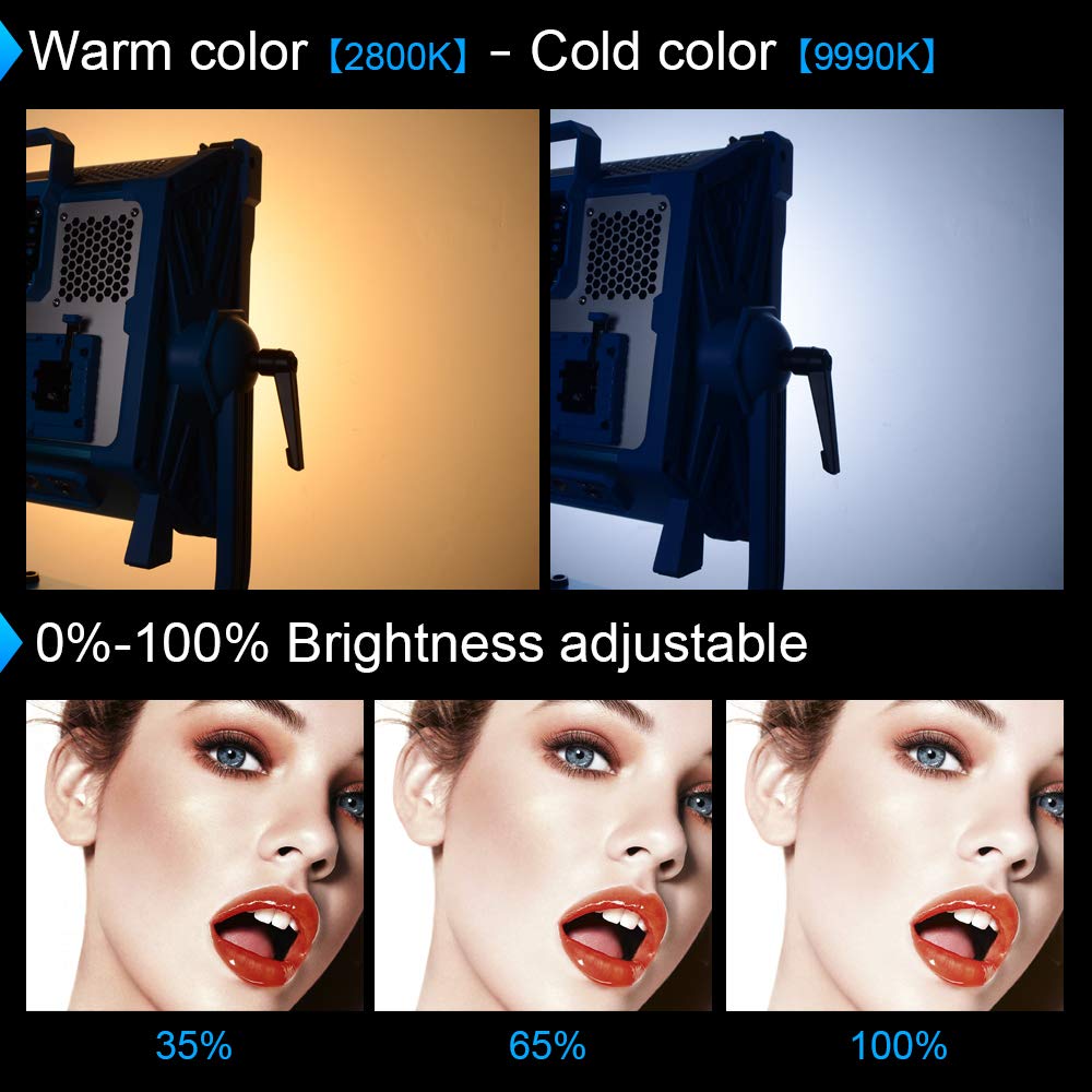 Kit di illuminazione video a LED con telecomando, pannello LED grande RGB + supporto, 200 W, 2800 K-9990 K, CRI95+, luce da studio, live streaming, fotografia, riprese video (AI2000C)