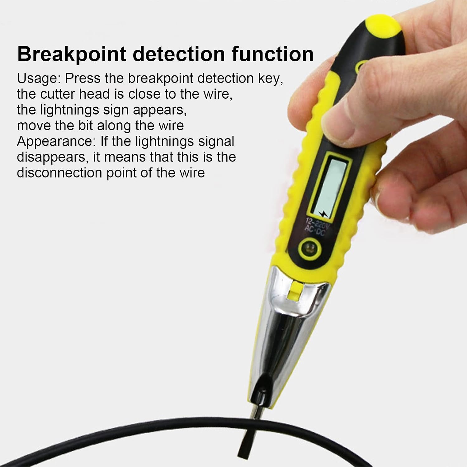 Plplaaoo Digital Voltage Tester Pen with LED Display | Multi-Function AC/DC Voltage Detector for 12V-220V Home Appliance Repair | Non-Contact Electrical Tester Tool for Outlets & Switches