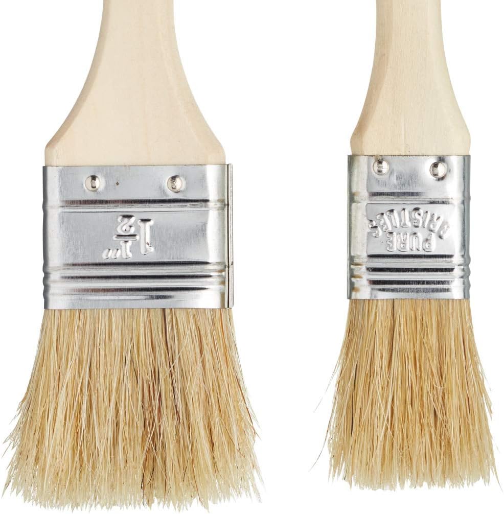 KitchenCraft Wide Wooden Basting/Pastry Brush Set (2 Pieces)
