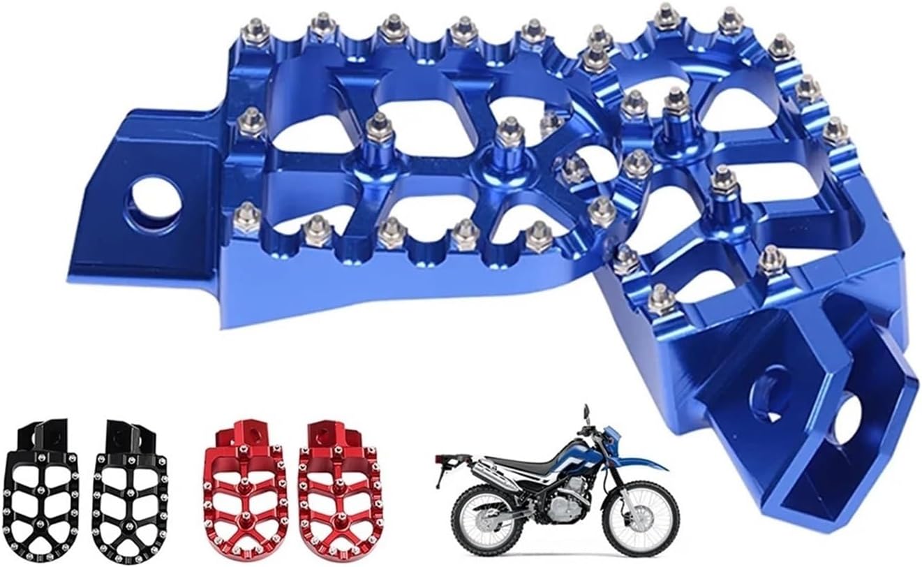 Motorcycle FootRest Footpegs Floor Boards Pedal TTR 90 110 125 250 TTR250 YZ80 YZ125 YZ250 YZ WR 200 250 500 Accessories(Red)