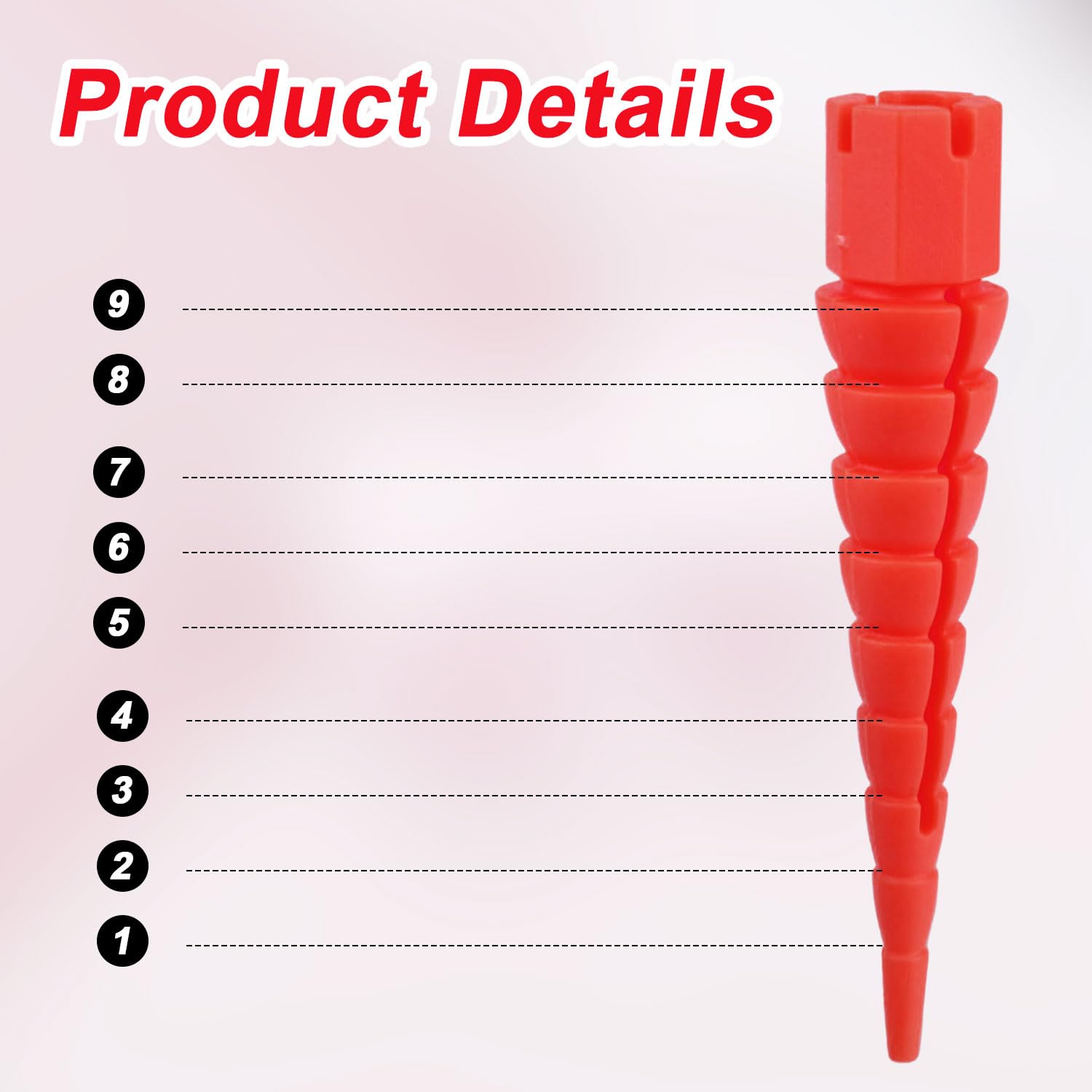 10pcs Wood Anchors for Screws Plastic Wood Anchor Stripped Screw Hole Repair Fixing Stripped Screw Holes for #2 to #16 Wood Screws Holes from Stripped to Gripped (Red) - Image 4