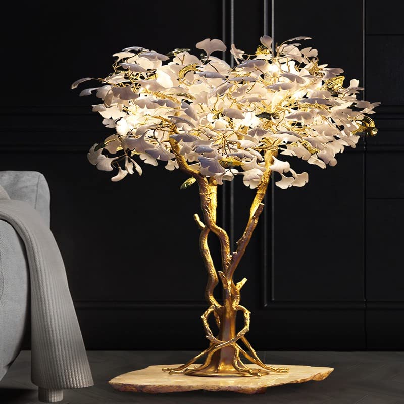 LEDYZ Designer Ginkgo Leaf Network Celebrity Lamps Living Room Dining Room Art Lobby Sales Office Ceramic Floor lamp - Image 4