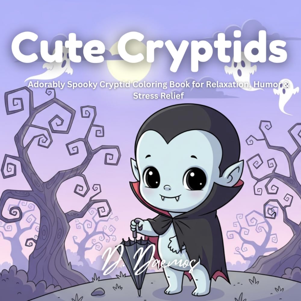 Cute Cryptids: Adorably Spooky Cryptid Coloring Book for Relaxation, Humor & Stress Relief