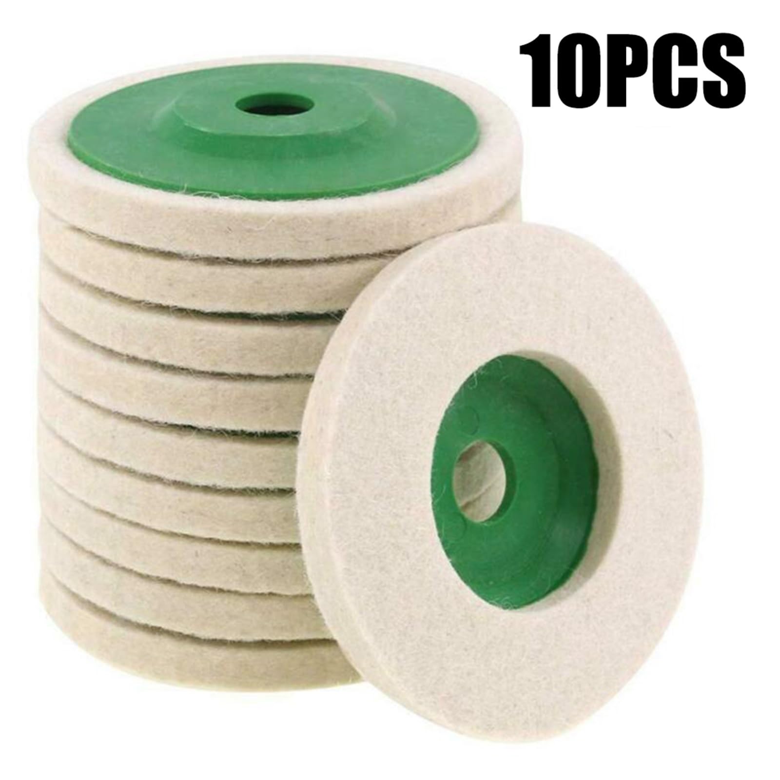 Dischi Lamellari Ruota per Lucidatura in Lana Tamponi per Lucidatura Ruota per Smerigliatrice Angolare Disco per Lucidatura in Feltro/10Pcs