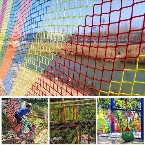 VXHCS Climbing Net For Outdoor Rope Netting Treehouse Netting, 4.5cm/5mm Stairway Railing Safety Net, Knotless Polyester Rope Net, Playground - View #6