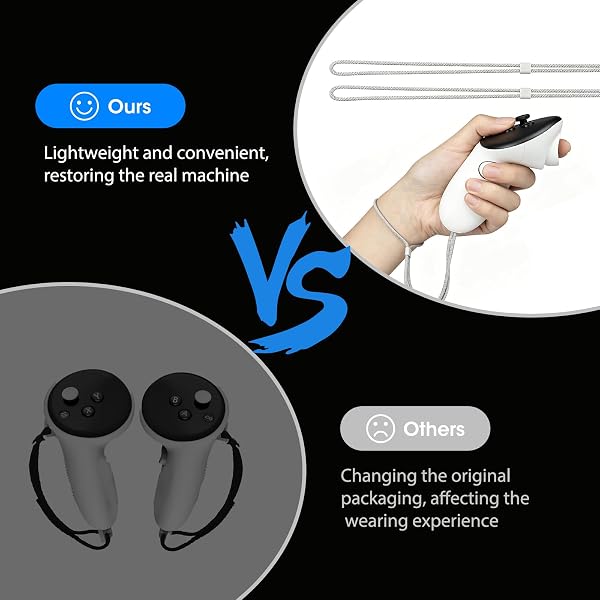 2Pcs Controller for Oculus Meta Quest 3/3s, Adjustable Controller Wrist Straps Compatible with Meta Quest 3, Soft and Comfortable, Easy Install - 4