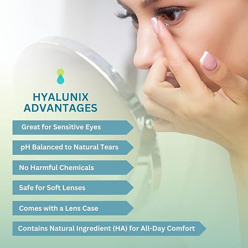 Miniatura 4 de Hyalunix paquete de 2 12 onzas líquidas  HA mejorado para una humedad más larga  Solución de contacto multiusos para lentes de contacto  Inspirado