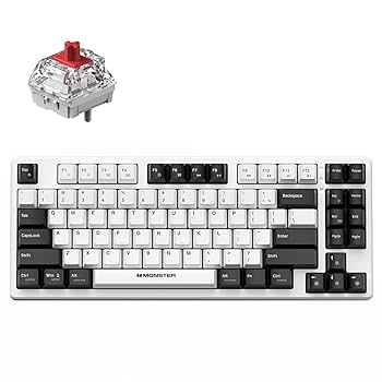 ホワイトメカニカルキーボードとゲーミングマウス有線 Amazon | ATTACK SHARK x AJAZZ X85 ゲーミングキーボード