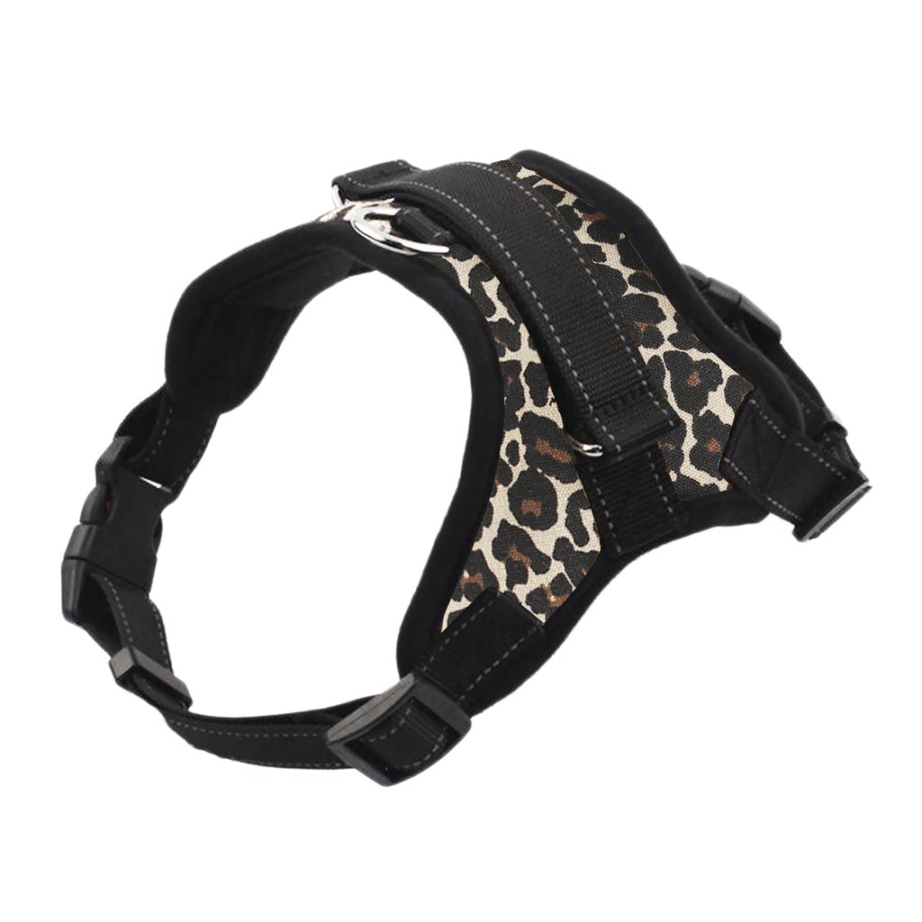 Heavy Duty Dog Harness Pet Leash Lead Set for Small Medium Large Dogs, Adjustable Reflective No-Pull Padded Puppy Dog Harness Collar Chest Vest with Handle Training Walking Leash