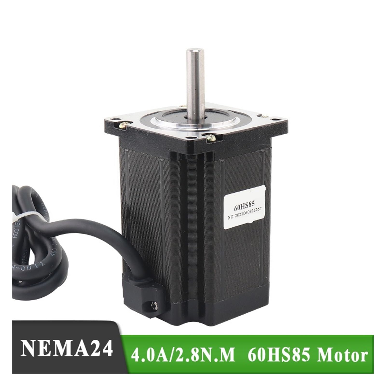 MUHM Motor Paso a Paso Nema24 de 1,8 Grados 60HS85 2 Fases 4 Cables 2.8NM 4.0A Impresora 3D 60 Motor Paso a Paso nema 24 (Size : 60HS85 x5pcs)