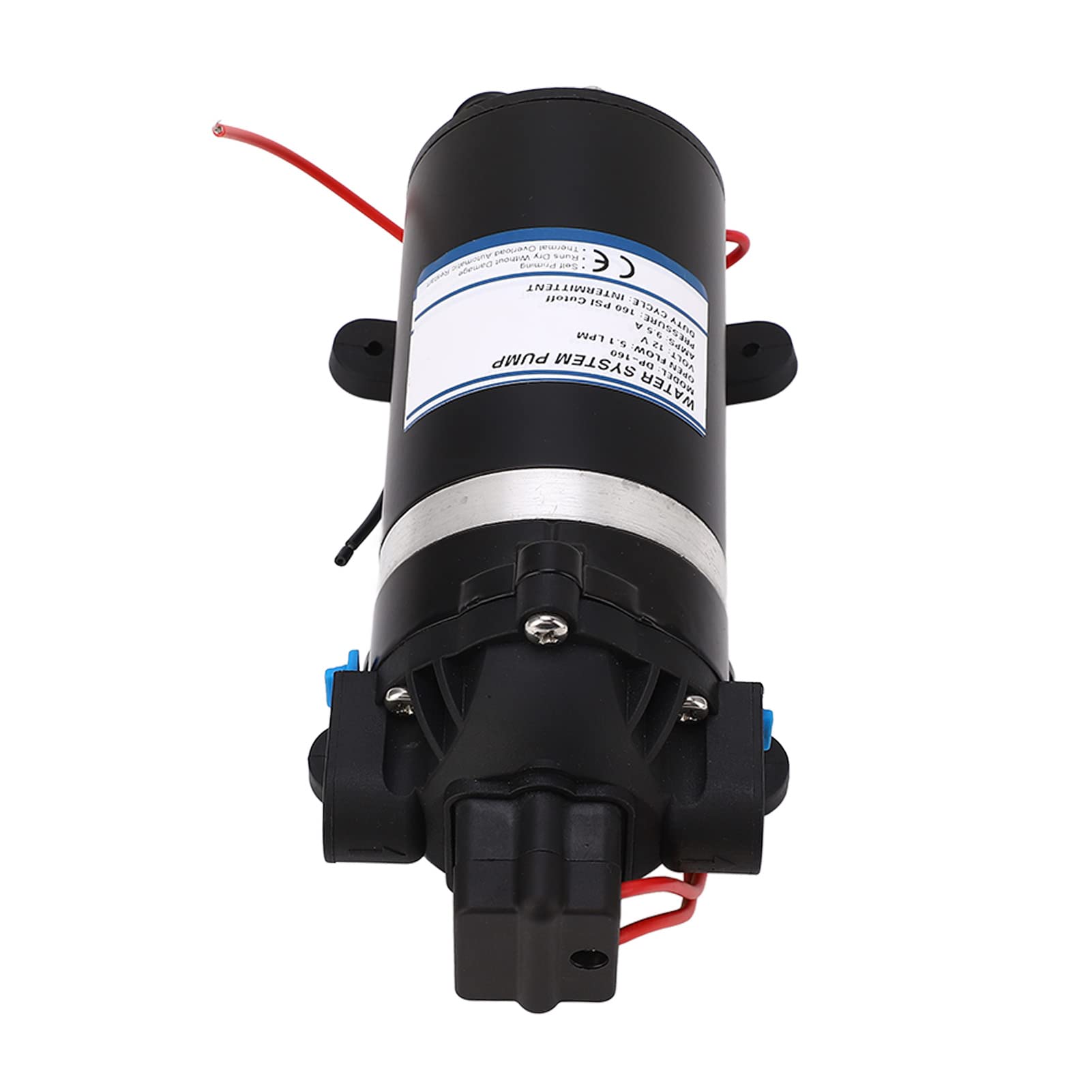 Hyuduo Pompa Wodna Pompa Membranowa DC 12 V 160PSI 5,1 L/min Miedź ABS Wspomagająca wodę Winda Wyładowcza Do Samochodu Kempingowego Jacht Morski Ciężarówka Spray Rolniczy Do Użytku Domowego