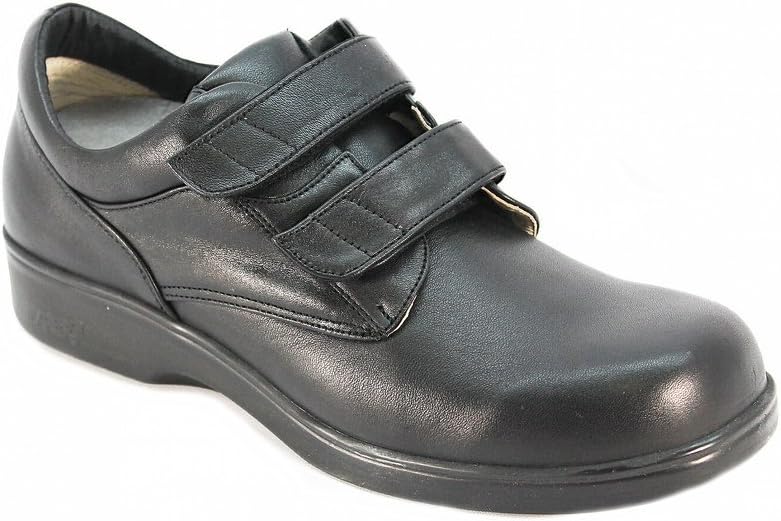 AetrexAmbulator BV3000 Women's Black Double Strap Walking Shoe (Black, Numeric_10_Point_5)