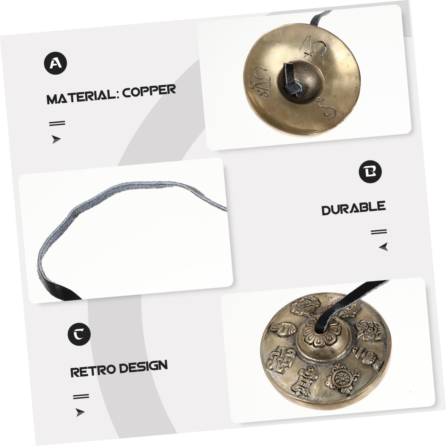 Abaodam Nepalesische Zimbeln Aus Kupfer Handgefertigt Für Meditation Und Religiöse Zeremonien Leicht Transportierbare Percussion-instrumente