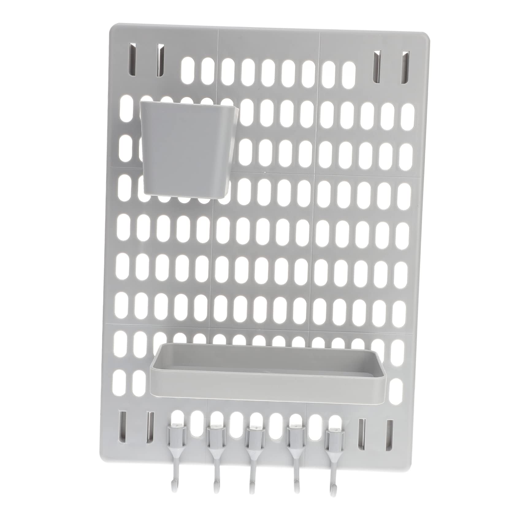DECOMELODY Pegboard Organizer for Office Craft Room Wall Mount Shelf Hooks Space-Saving Home Dec