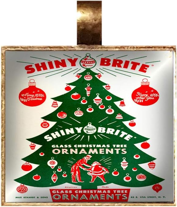 Chaoticfashion Shiny Brite Necklace Handmade Christmas Ornaments Box Jewelry Gift Pendant Charm