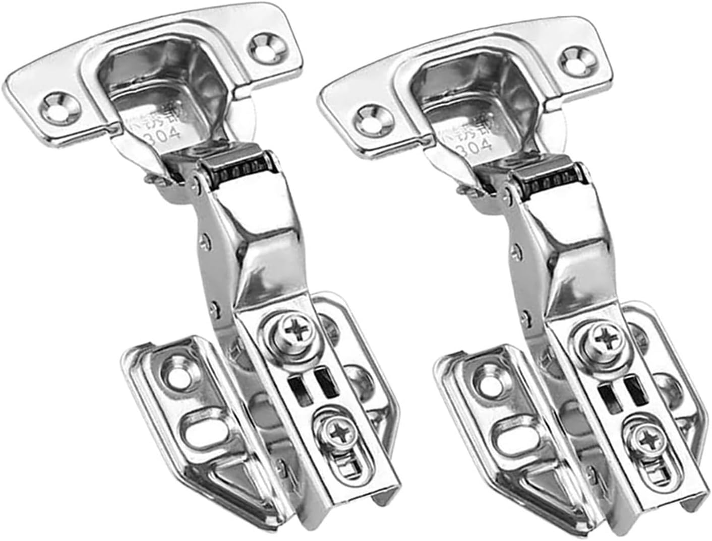 Paqwtyb Inset 2Pc Hinges, 2 Pcs Stainless Steel Cabinet Door Hinges Concealed With Screws