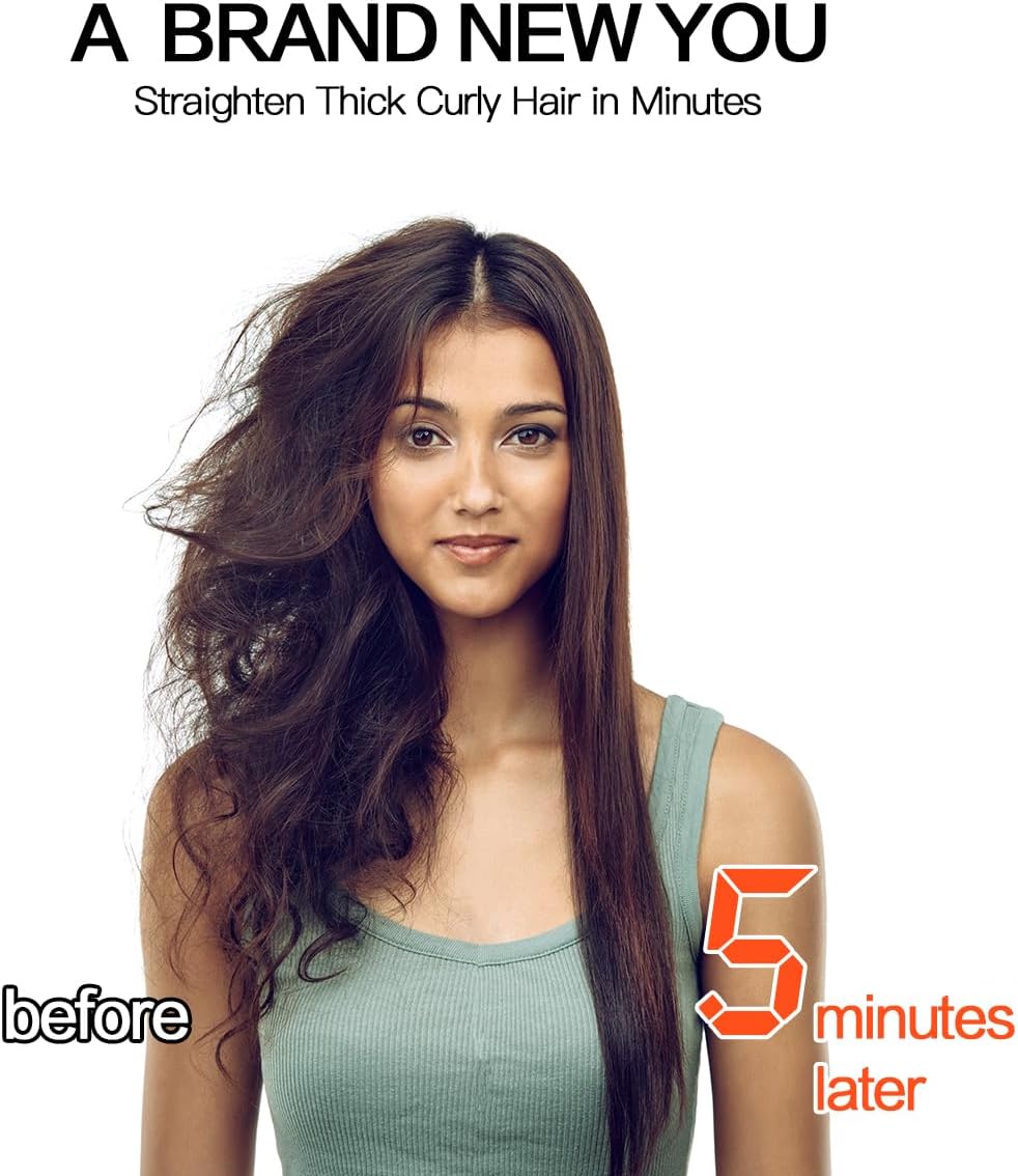 Before and After Hair Straightening