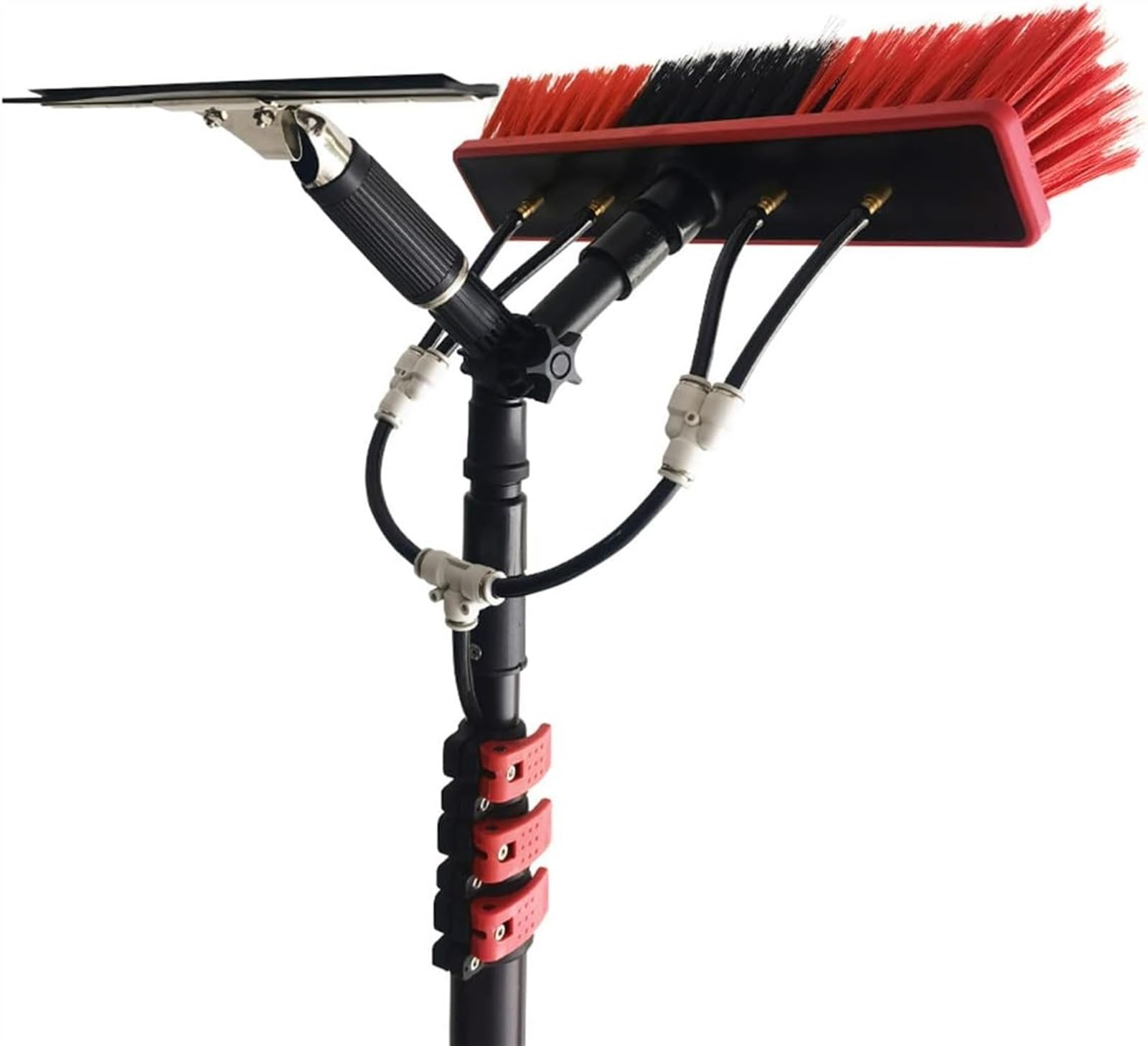 GTHTUHFD Water Fed Pole Kit, Water Fed Brush W/Squeegee,Window Cleaning Pole Water Fed Pole Kit, Cleaning Tool For Window Glass, Solar Panel,12ft/3.6m