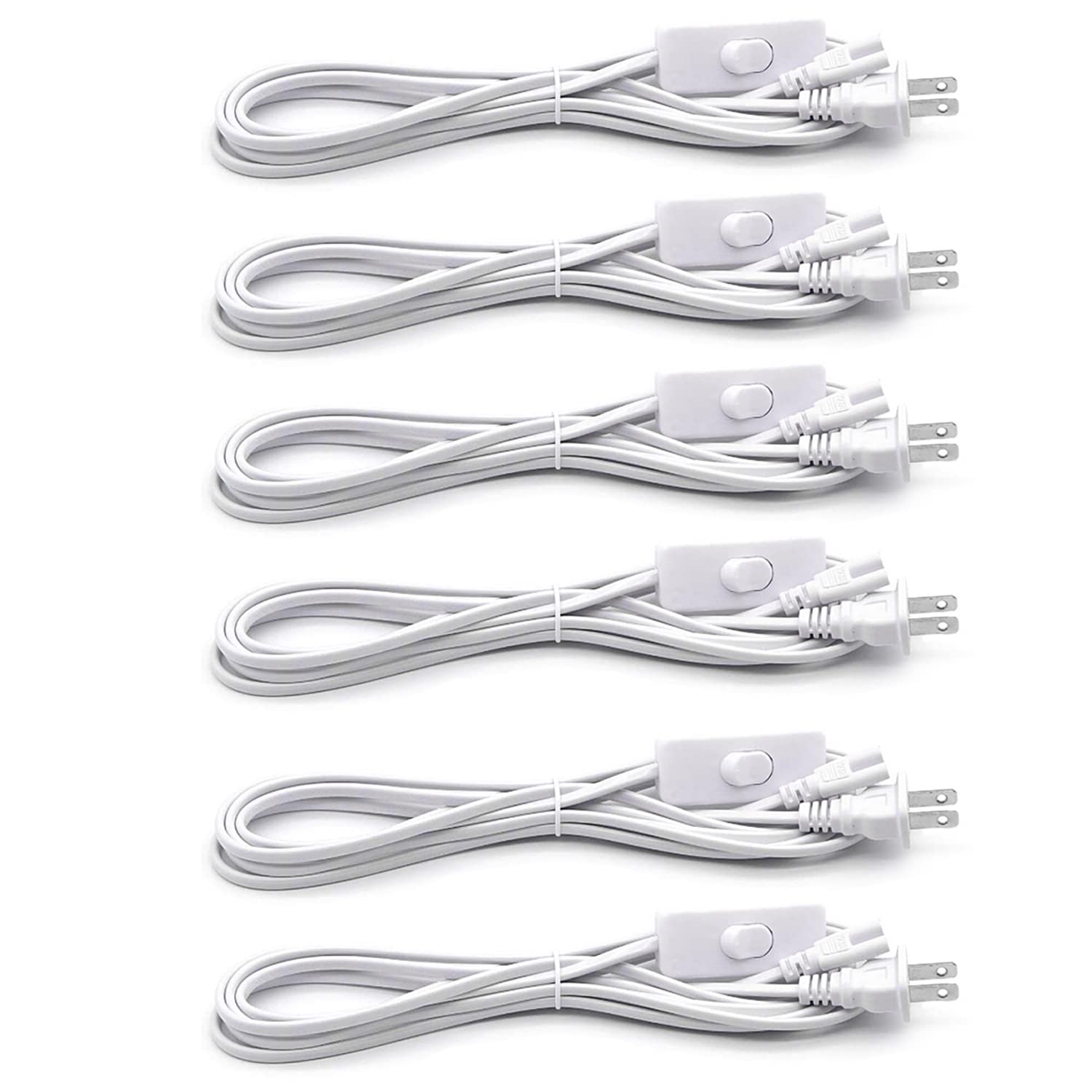 Amazon | LED蛍光灯 T5&T8直管専用 3芯電源連結コード 1.8M 6本
