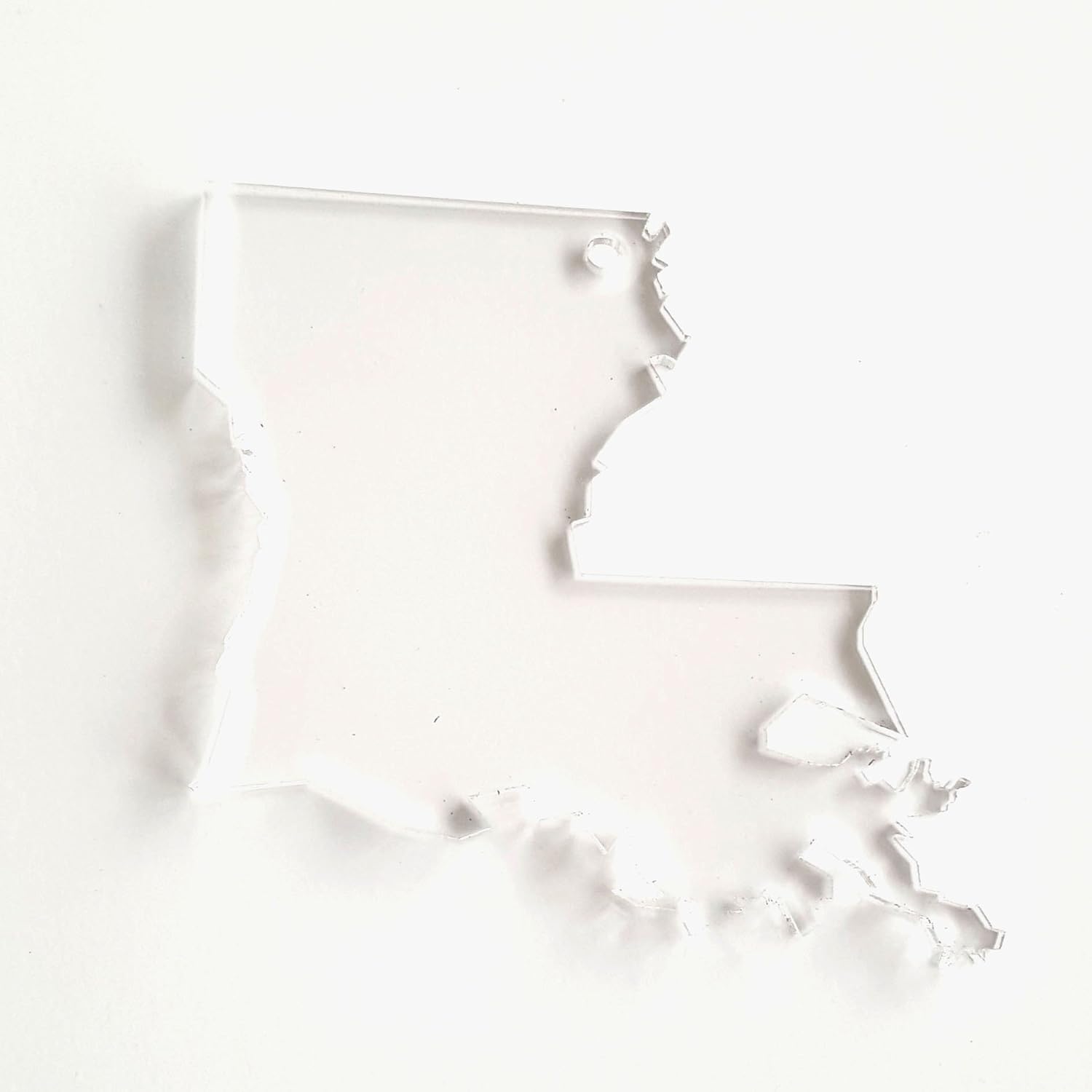 25 Units Clear Acrylic Keychains Blank 3" DIM. (Select State) 1/8" Thick (Louisiana)