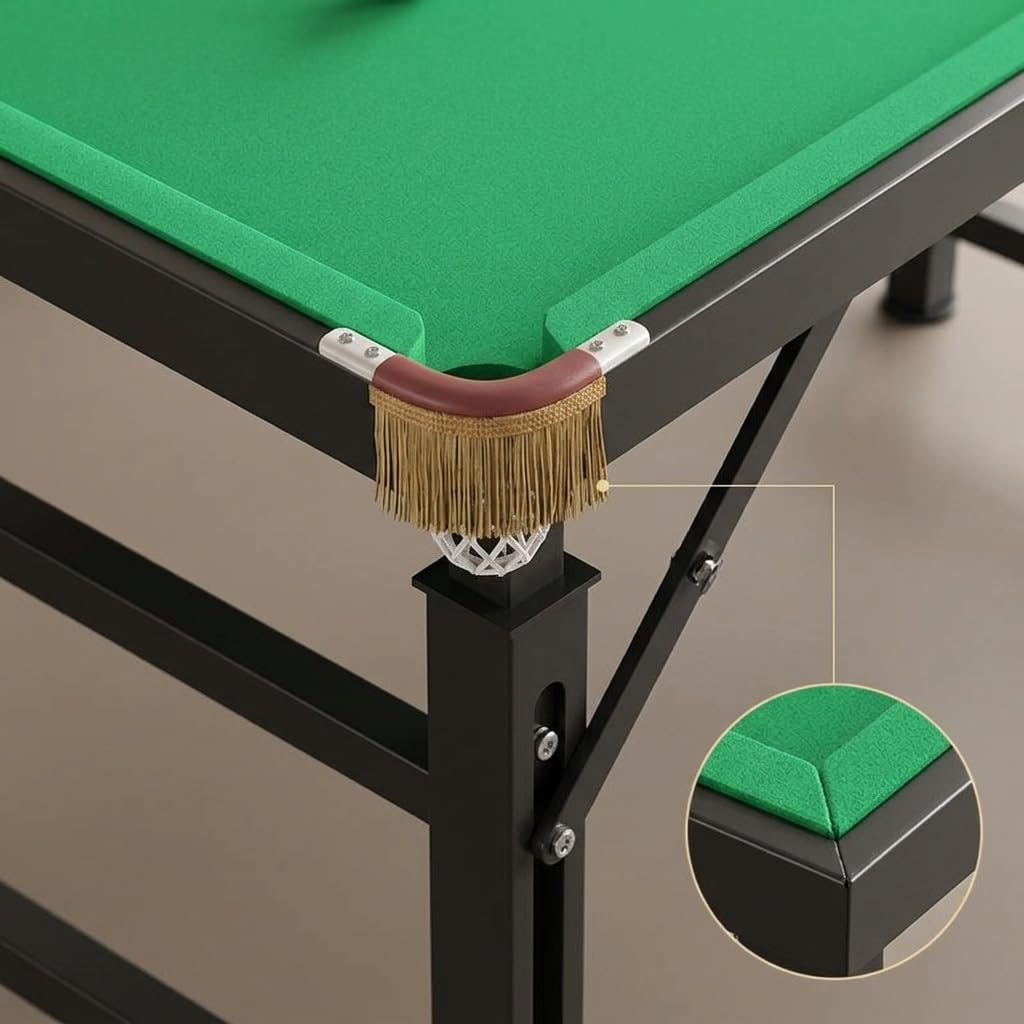 Qianly Mesa Billar Plegable, Billar para Niños y Adultos, Altura Ajustable 60-82cm, Juego Billar Compacto