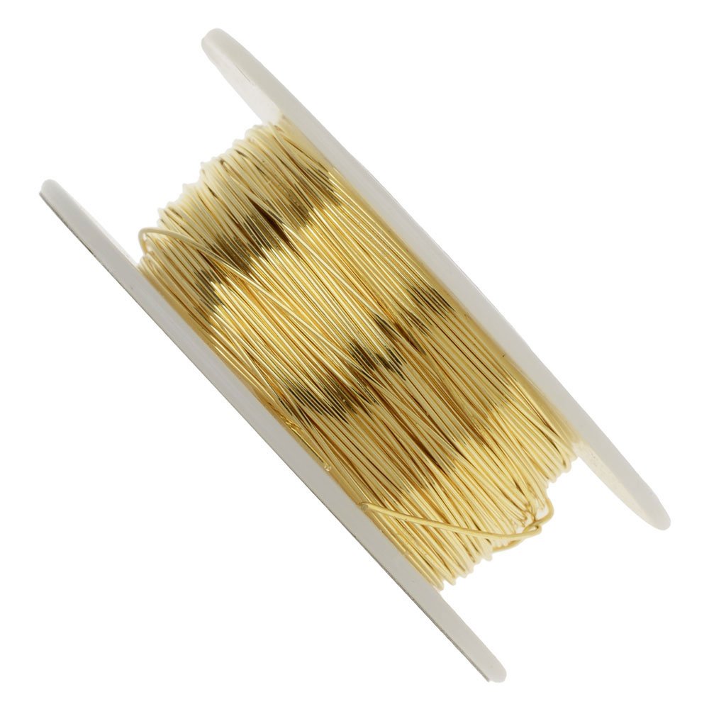 ART IFACT 20 Meters Brass Wire - 24 Gauge (0.559 mm Diameter) - Golden Wire for Jewellery - DIY Jewellery & Artistic