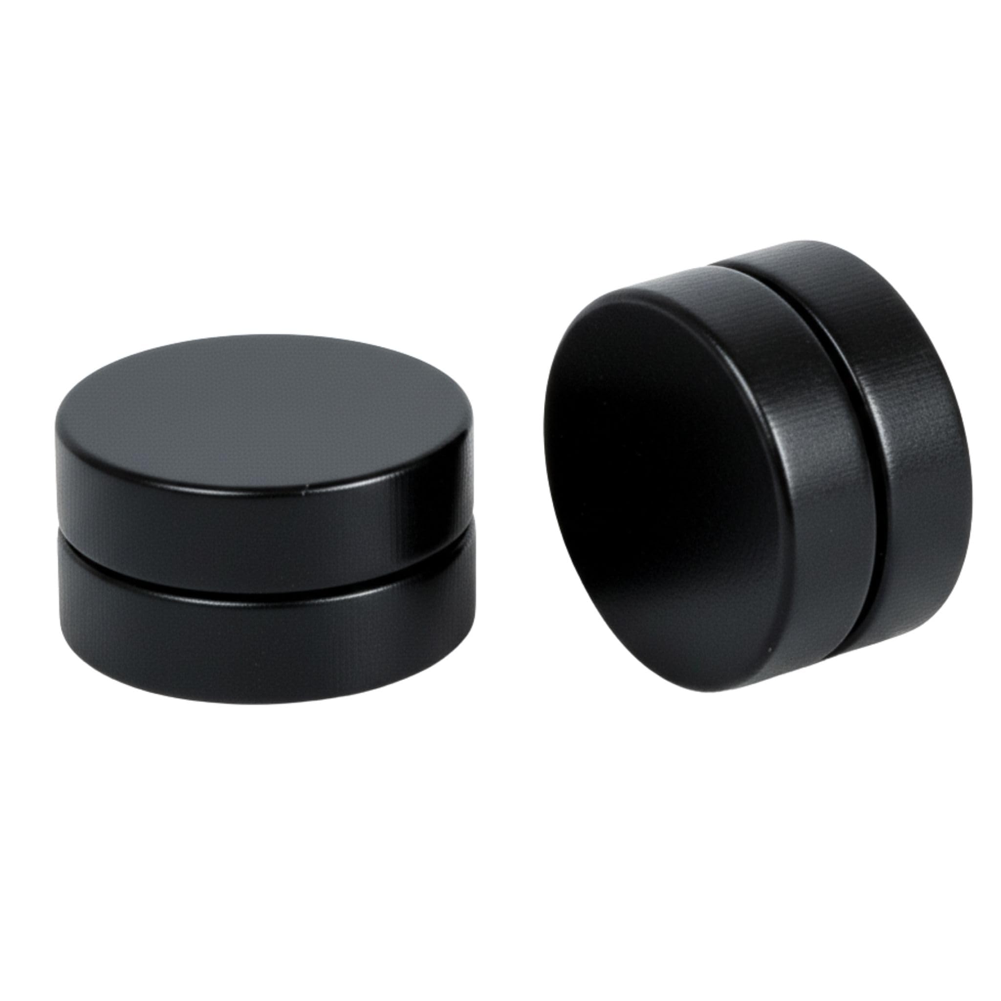 N3VO Black Out Pulse Magnetic Stud Earrings for Men – Zero Piercing Black Stainless Steel Ear Stud | 1.1 cm Minimal Round Studs | Non-Piercing Style for Office, Street & Occasion Looks | Gift Ready-image-36