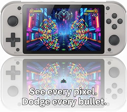 Miniatura 8 de Consola de videojuegos portátil retro de mano, pantalla IPS de 4.3 pulgadas, sistema Emuelec, 64 GB, más de 20.000 juegos, sistema de juegos clásico