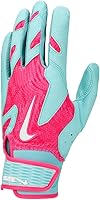 Nike Alpha Elite 2.0 Baseball Batting Gloves - Textured Goatskin Grip, Dri-FIT Comfort, Pink Pow/Glacier Blue, Large