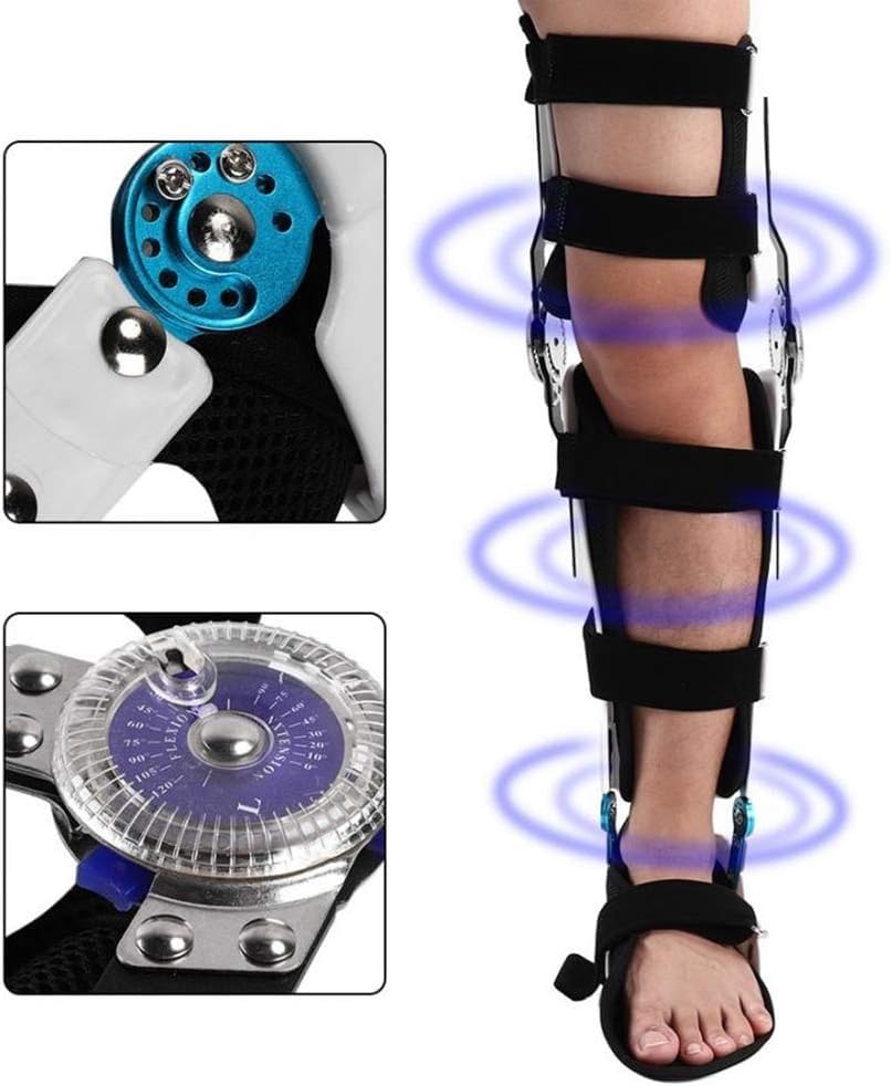 Rodillera inmovilizador ajustable con bisagra para dolor y soporte miniatura 3