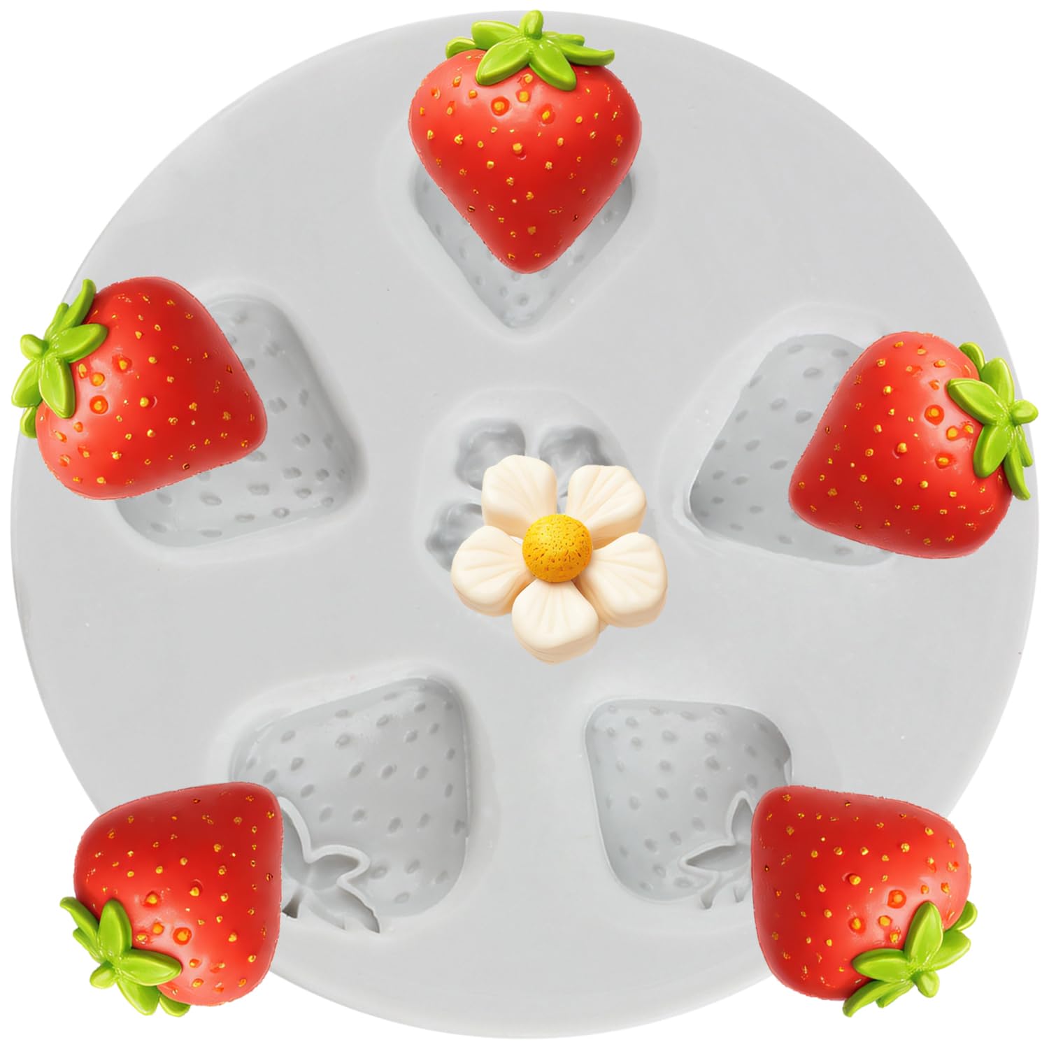 Sijiangmold Strawberry Flower Silicone Mould Strawberry Fondant Moulds